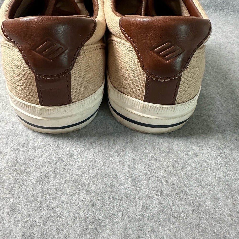 Joseph Abboud Mens Parker Tan Canvas Low Top Lace Up Sneakers 9.5 - Picture 6 of 7